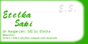 etelka sapi business card